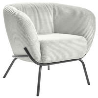 COCKTAILSESSEL Cord Hellgrau  - Hellgrau, Design, Textil (79/71/74cm) - Lomoco