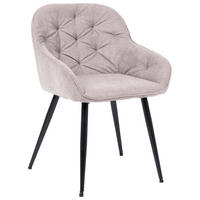 SCAUN CU BRAȚE in taupe  - taupe/negru, Romantik / Landhaus, lemn/metal - Livetastic
