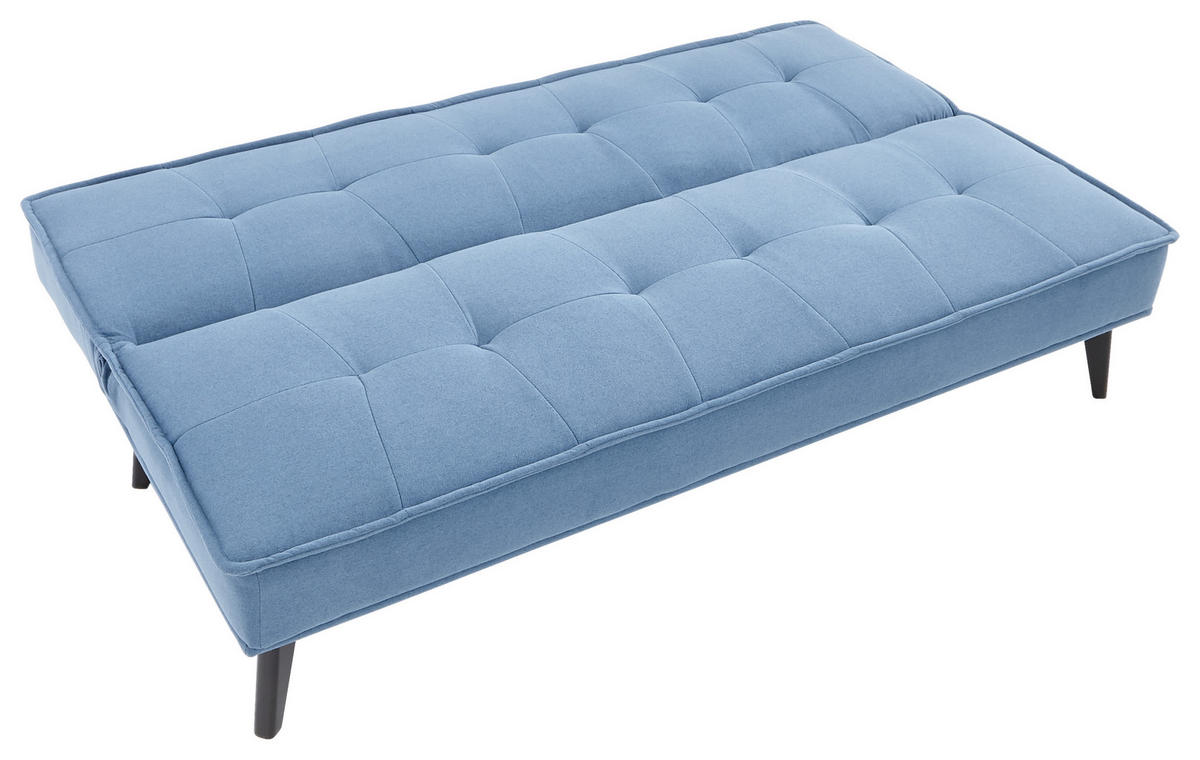 SCHLAFSOFA in Webstoff Petrol  - Petrol/Schwarz, Design, Holz/Textil (181/91/82cm) - Livetastic