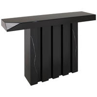 KONZOLASZTAL Üveg, faalapú anyag    - fekete, Trend, faalapú anyag/Üveg (130cm) - Xora