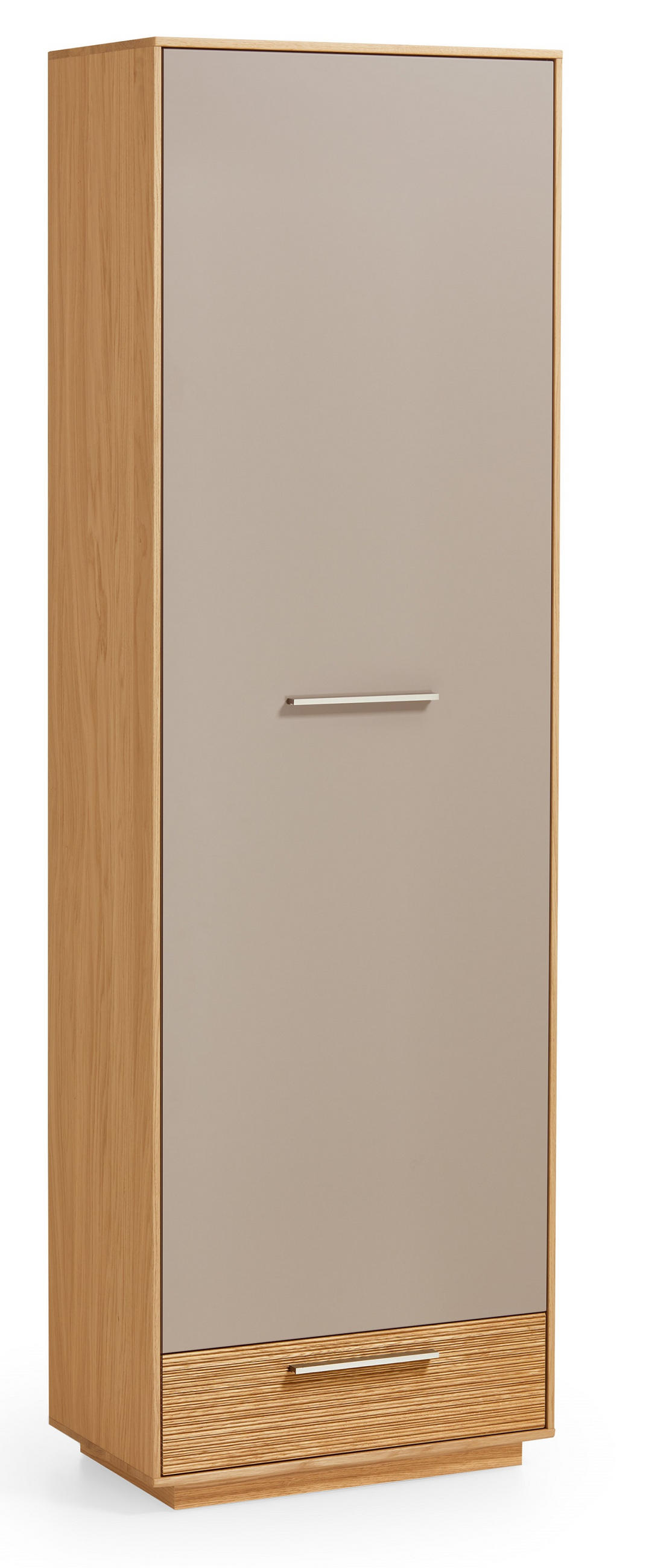GARDEROBENSCHRANK Eiche furniert, massiv, teilmassiv Taupe, Eichefarben - Taupe/Eichefarben, Design, Holz/Holzwerkstoff (60/193/37cm)