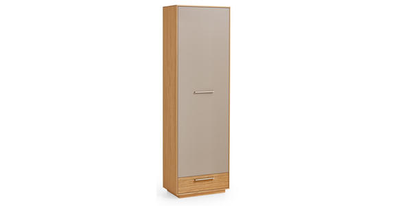 GARDEROBE 4-teilig  in 160/195/40 cm  - Taupe/Eichefarben, Design, Glas/Holz (160/195/40cm) - Novel