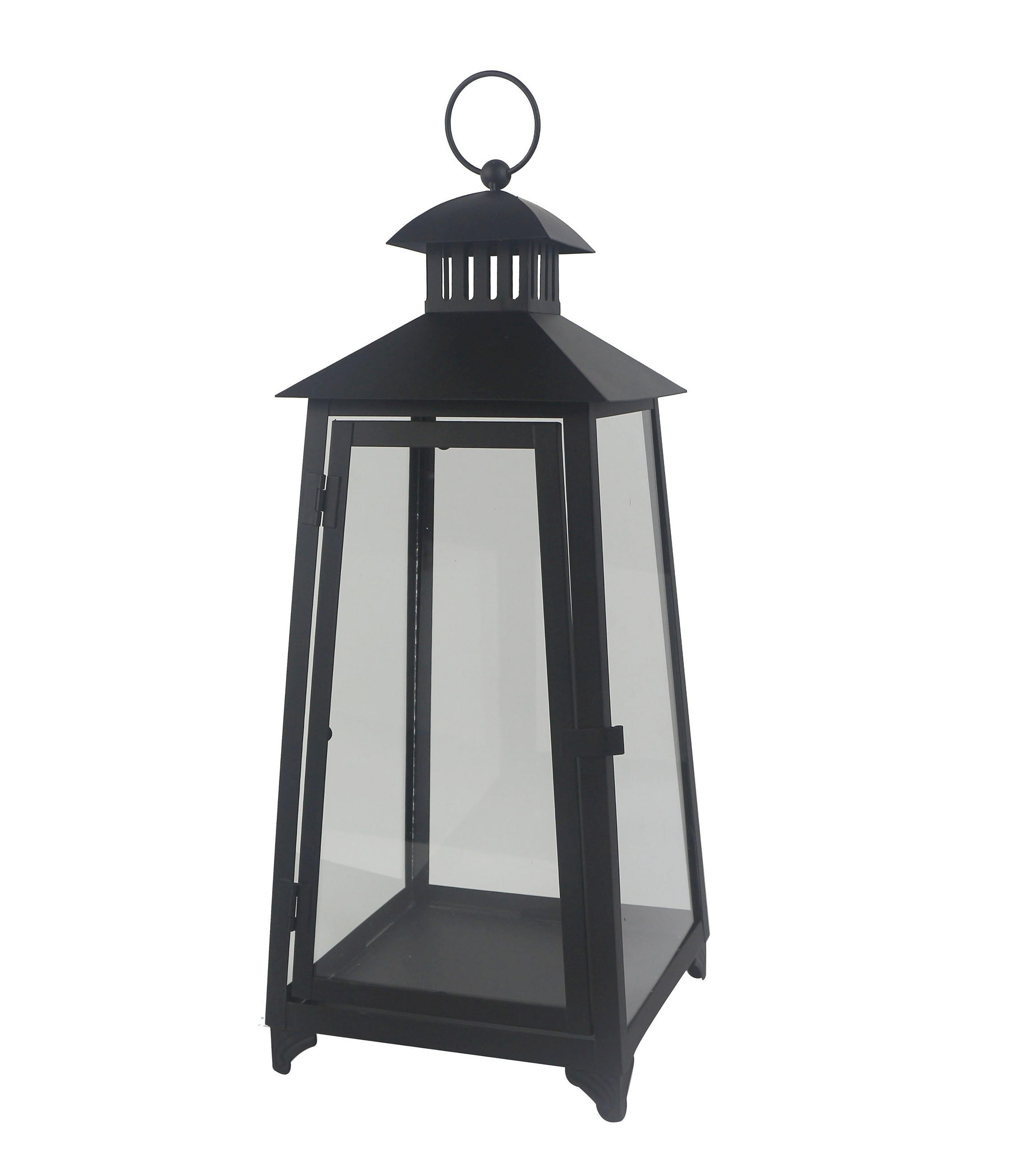 LUCERNA kov, sklo - černá, Basics, kov/sklo (19/47/19cm) - Ambia Home