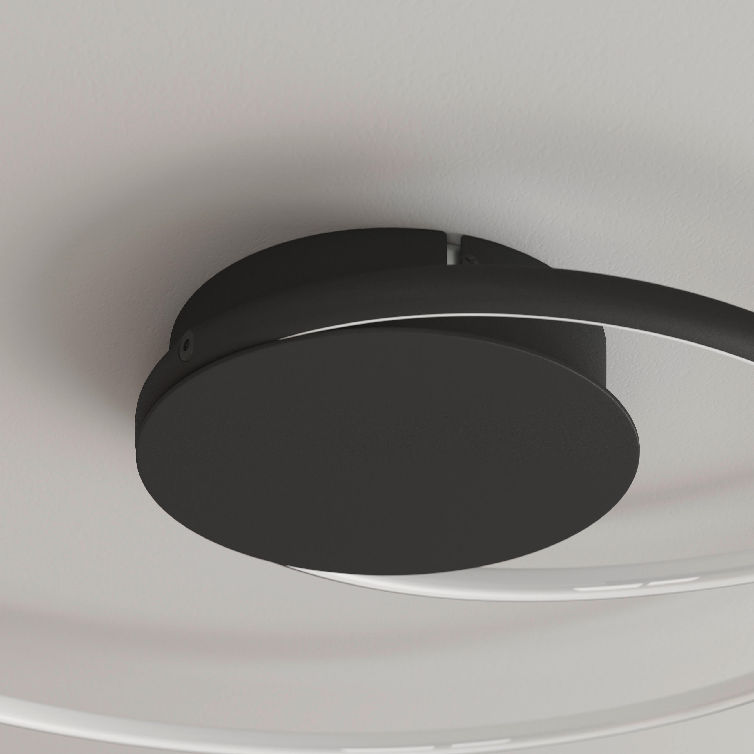 STROPNÉ LED SVIETIDLO, 67/10 cm  - čierna, Lifestyle, kov/plast (67/10cm) - Novel
