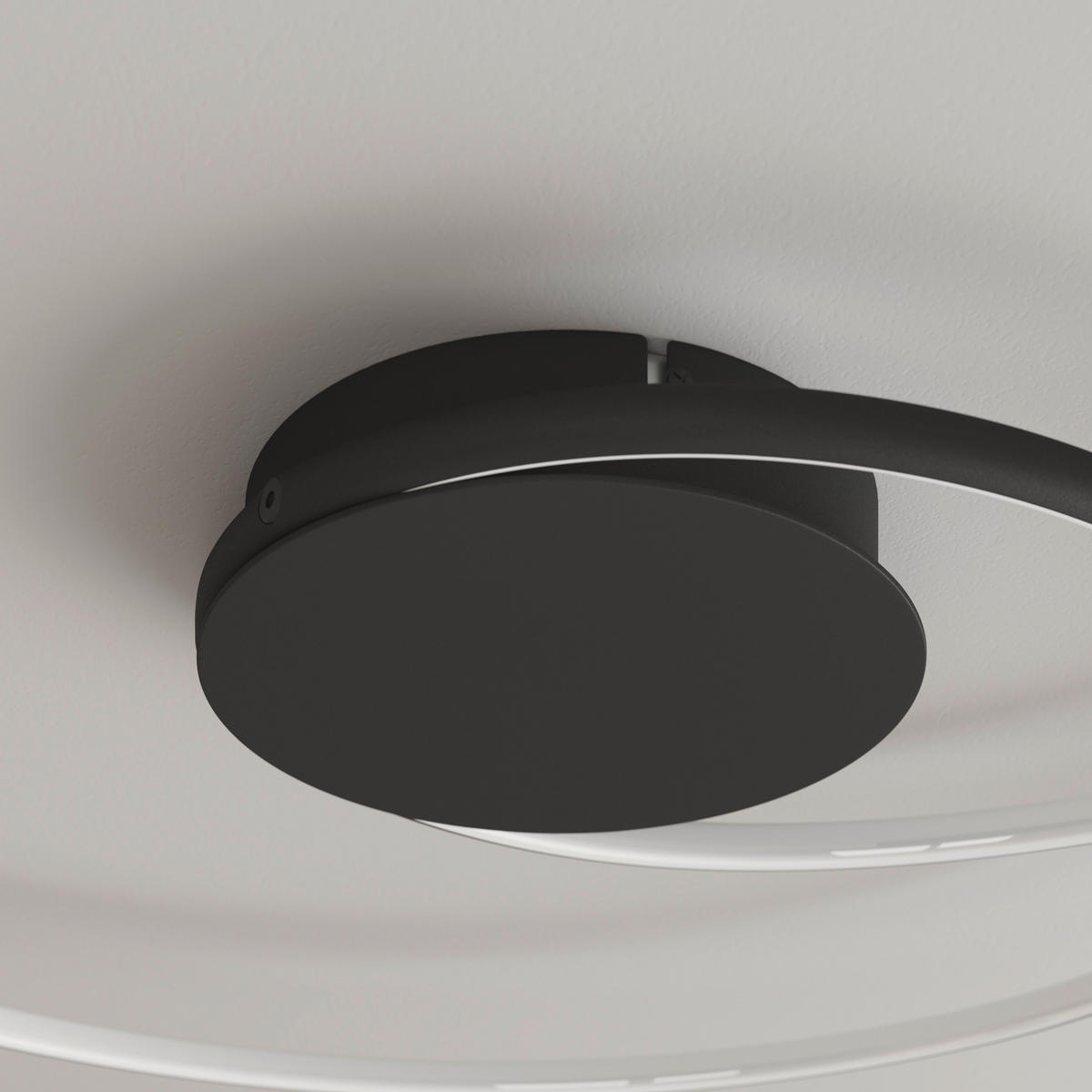 LED-DECKENLEUCHTE Birmingham 67/10 cm   - Schwarz, LIFESTYLE, Kunststoff/Metall (67/10cm) - Novel