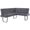 ECKBANK 190/150 cm  in Dunkelgrau  - Dunkelgrau, KONVENTIONELL, Textil/Metall (190/150cm) - MID.YOU