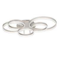 STROPNÍ LED SVÍTIDLO, 100/56/22 cm - cappuccino, Design, kov/plast (100/56/22cm) - Novel