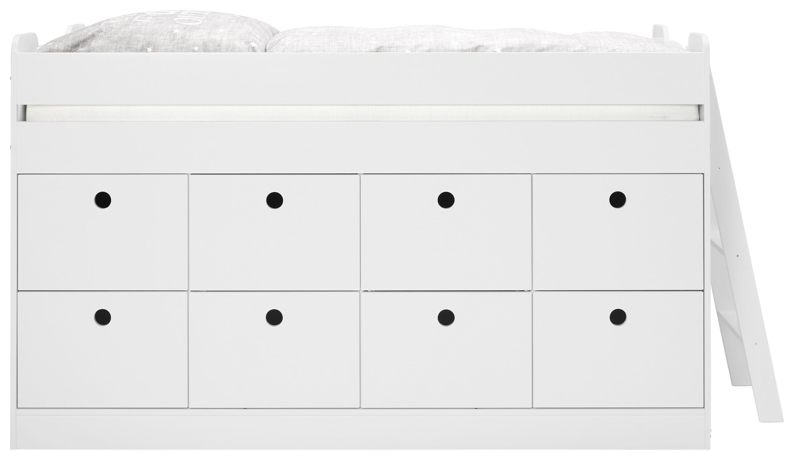 LOFTSÄNG 90/200 cm  - vit, Romantik / Lanthus, trä/träbaserade material (90/200cm) - Best Price