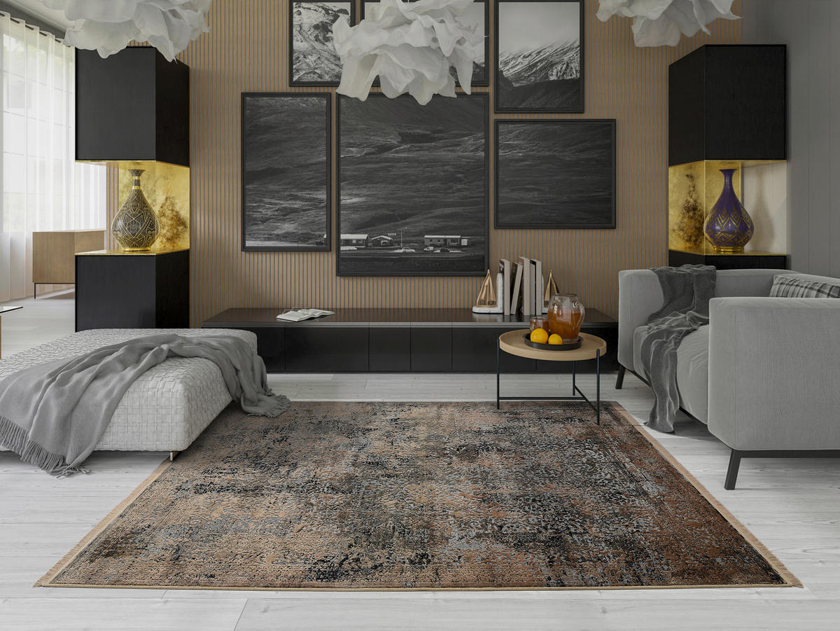 WEBTEPPICH 80/150 cm Foix- Exklusi Braun  - Braun, Design, Textil (80/150cm) - Dieter Knoll