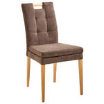 STUHL  in Webstoff Holz, Textil  - Eichefarben/Braun, KONVENTIONELL, Holz/Textil (47/91,5/59cm) - Cantus