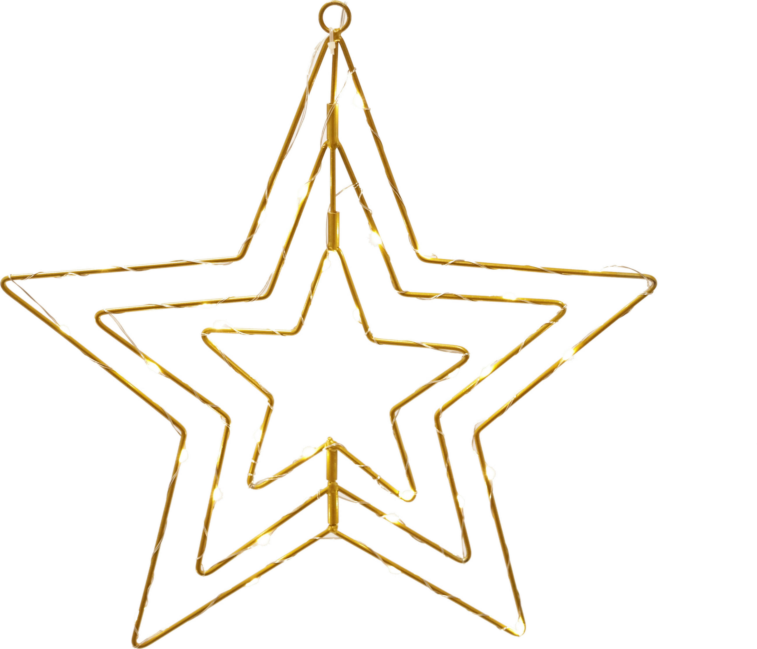 DEKOSTERN  - Goldfarben, Basics, Metall (35/35cm) - X-Mas