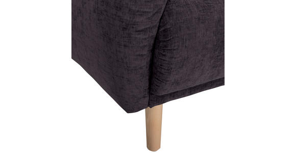 ECKSOFA Dunkelgrau Flachgewebe - Dunkelgrau/Buchefarben, KONVENTIONELL, Holz/Textil (230/144cm) - Carryhome