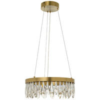 KRISTALL-HÄNGELEUCHTE 40/150 cm   - Messingfarben, KONVENTIONELL, Glas/Metall (40/150cm)