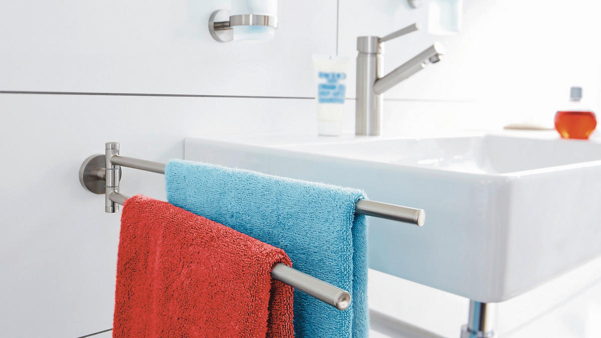 HANDTUCHHALTER Edelstahlfarben  - Edelstahlfarben, Basics, Metall (45/8/5cm) - Tesa