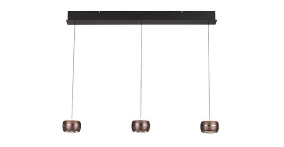 LED-HÄNGELEUCHTE 100/12/180 cm  - Braun, Basics, Glas/Metall (100/12/180cm) - Dieter Knoll