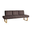 SITZBANK 209/92/78 cm  in Eichefarben, Dunkelbraun  - Eichefarben/Dunkelbraun, Design, Holz/Textil (209/92/78cm) - Dieter Knoll