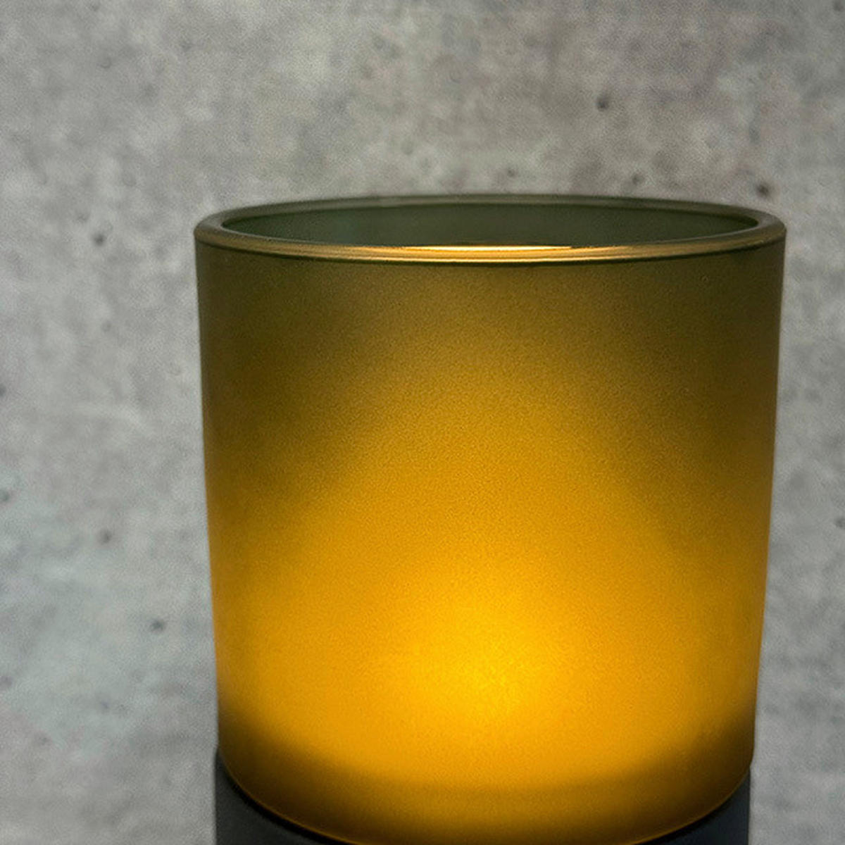 AKKU-TISCHLEUCHTE Ariva Pro 9,5/14,5 cm  - Salbeigrün/Graubraun, Design, Glas/Metall (9,5/14,5cm)