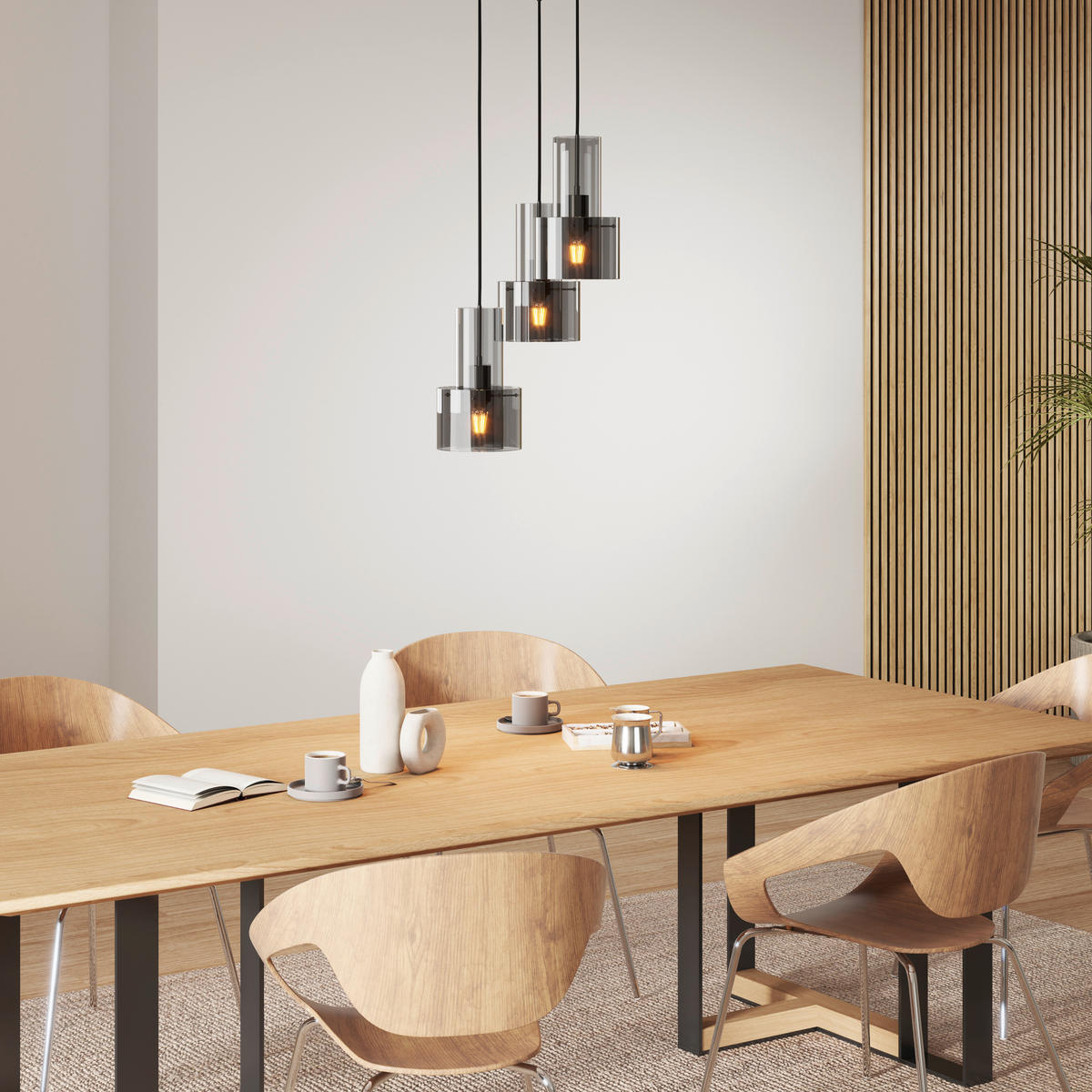 HÄNGELEUCHTE 33/150 cm  - Dunkelgrau, Design, Glas/Metall (33/150cm) - Dieter Knoll
