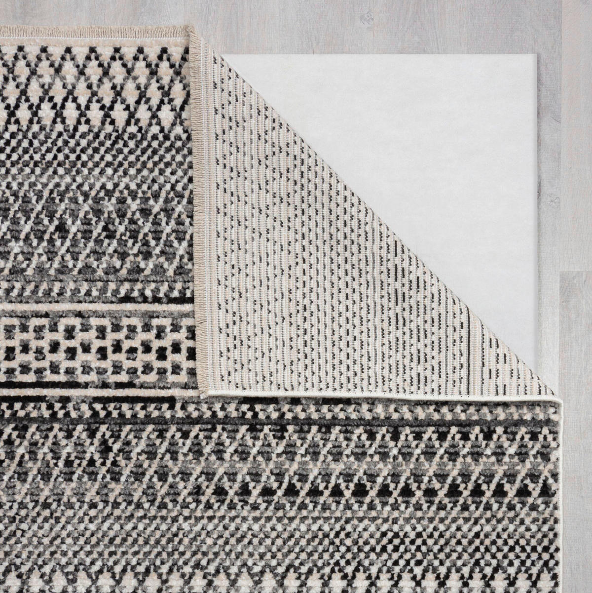 FLACHWEBETEPPICH 80/140 cm Santiago Schwarz, Weiß  - Schwarz/Weiß, Basics, Textil (80/140cm) - Xora