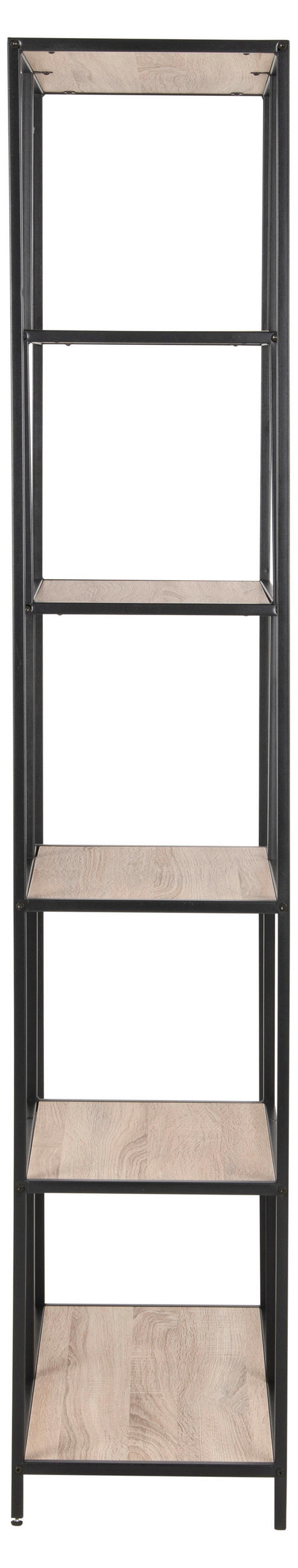 REGAL Schwarz, Sonoma Eiche  - Schwarz/Sonoma Eiche, MODERN, Holzwerkstoff/Metall (77/185/35cm)