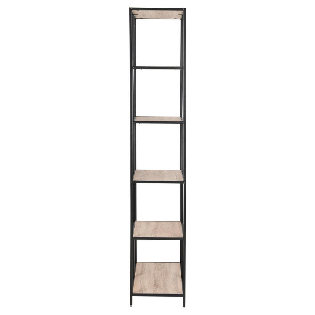 Thumbnail - Xxxl Regal Seaford, Schwarz, Sonoma Eiche, Holzwerkstoff, 77x185x35 cm, Typenauswahl, stehend, Wohnzimmer, Regale, Büche...