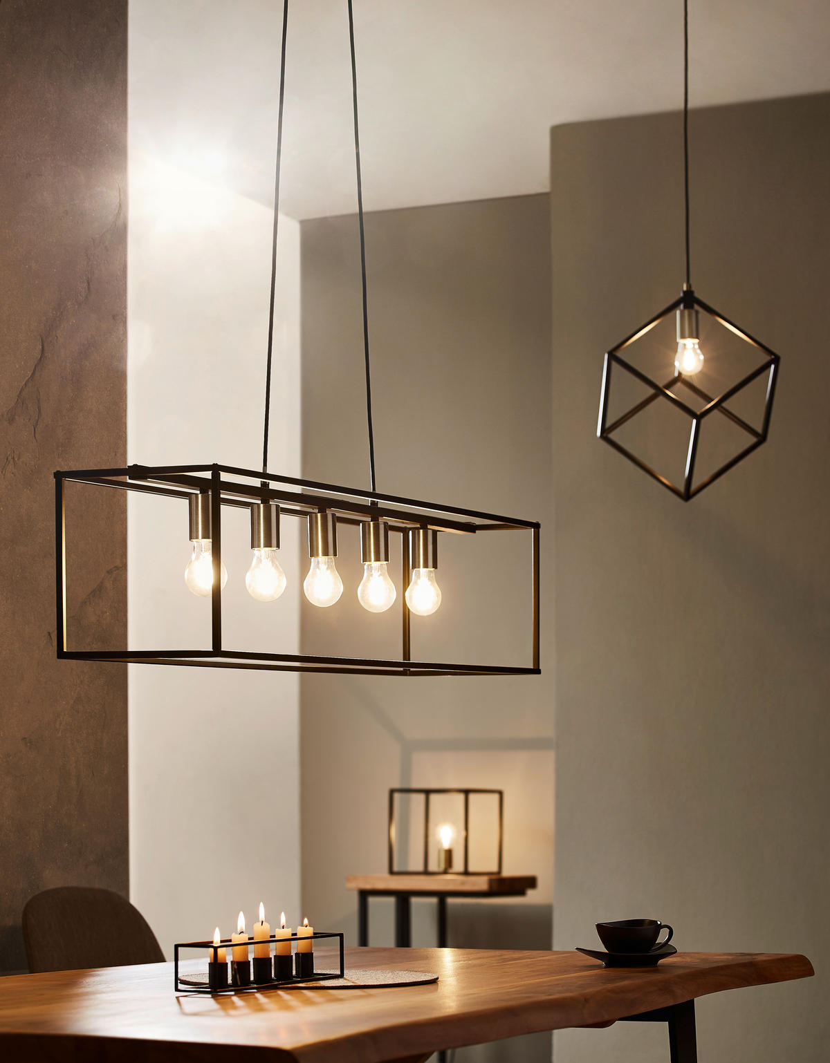 HÄNGELEUCHTE 110/25/150 cm    - Schwarz, Lifestyle, Metall (110/25/150cm) - Marama