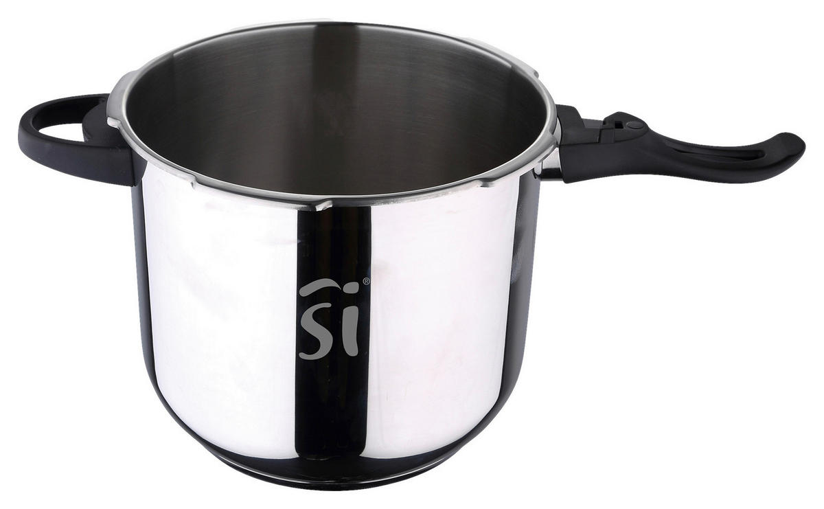 SCHNELLKOCHTOPF  9 l 24 cm  - Silberfarben/Schwarz, Basics, Kunststoff/Metall (24cm)