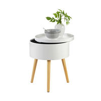 ODKLÁDACÍ STOLEK, pinie, přírodní barvy, bílá - bílá/přírodní barvy, Design, dřevo/kompozitní dřevo (38/38/48,5cm) - Carryhome