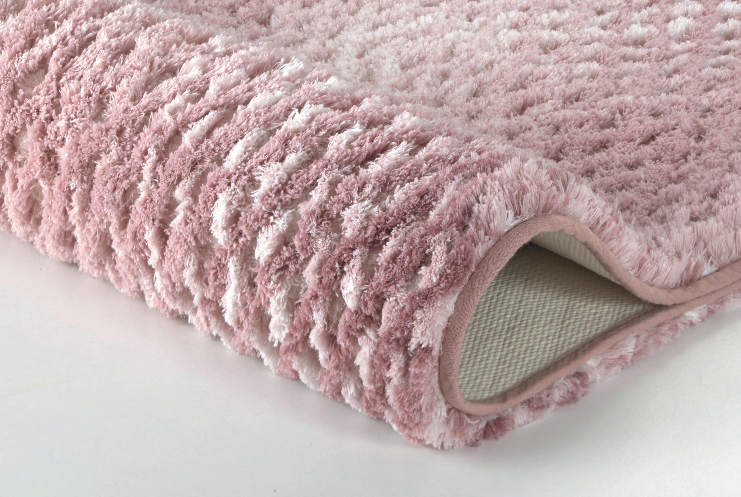 FÜRDŐSZOBASZŐNYEG   rózsaszín   - rózsaszín, Konventionell, műanyag/textil (120/70/2,4cm) - Kleine Wolke