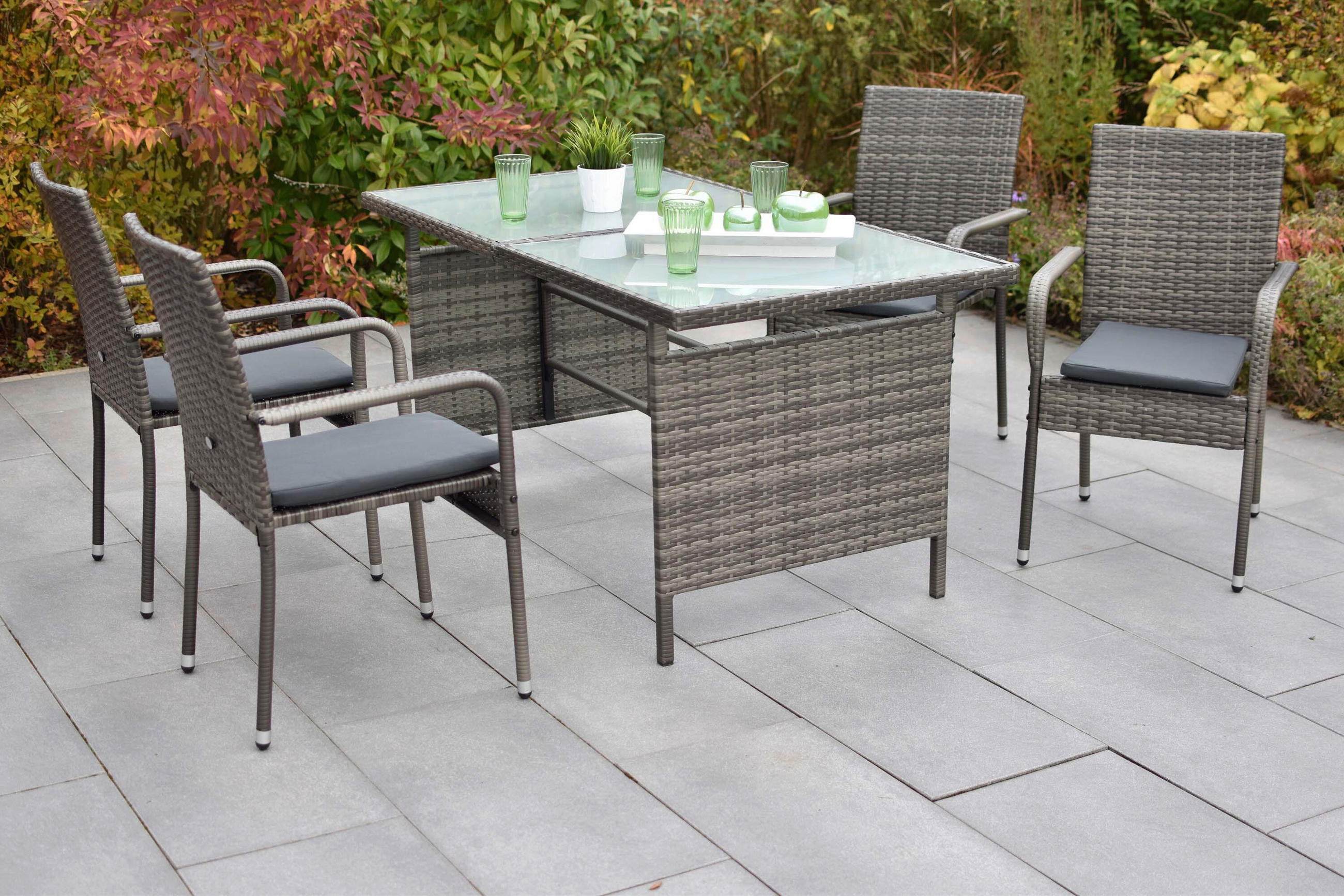 Gardenson Gartentischgruppe Barcelona Grau