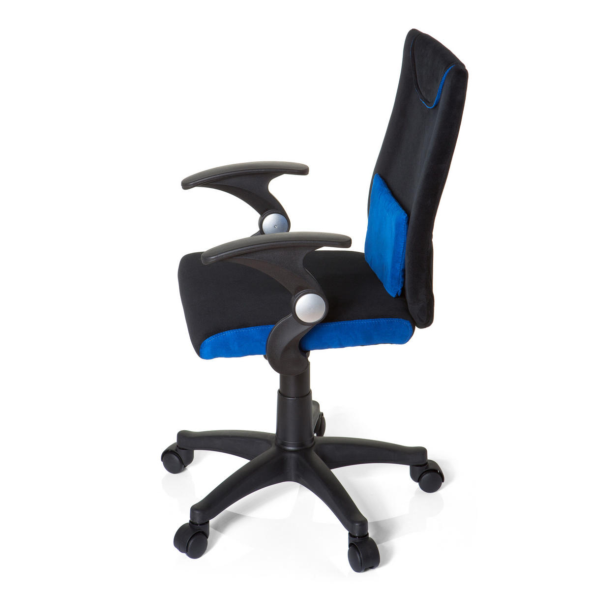 OTOČNÁ ŽIDLE PRO MLÁDEŽ, modrá, černá - modrá/černá, Basics, plast (50/87-97/40cm) - MID.YOU