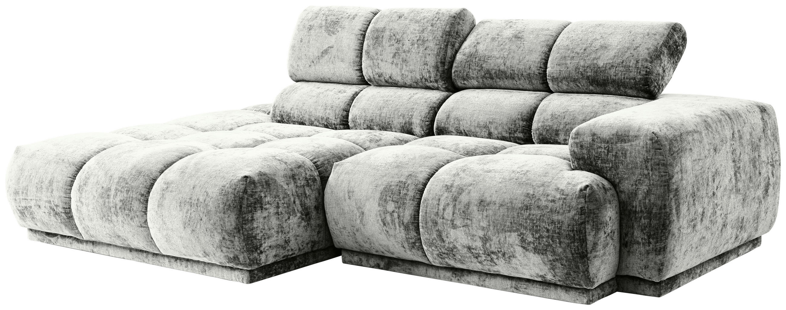 ECKSOFA in Flachgewebe Grau  - Grau, Modern, Textil (150/239cm) - MID.YOU