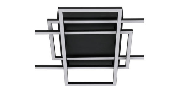LED-DECKENLEUCHTE 58/36/7,5 cm   - Schwarz, Design, Kunststoff/Metall (58/36/7,5cm) - Novel
