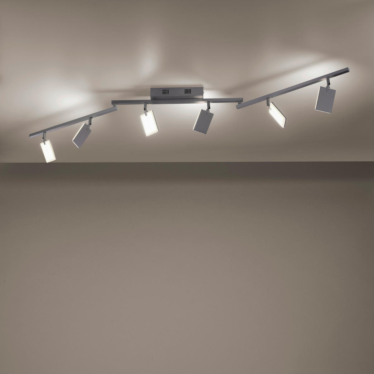 LED-STRAHLER PURE-MIRA 161/104/24 cm   - Alufarben, Design, Kunststoff/Metall (161/104/24cm) - Neuhaus PURE