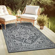 OUTDOORTEPPICH 80/150 cm Plutus Grau, Schwarz  - Schwarz/Grau, Design, Kunststoff (80/150cm) - Novel