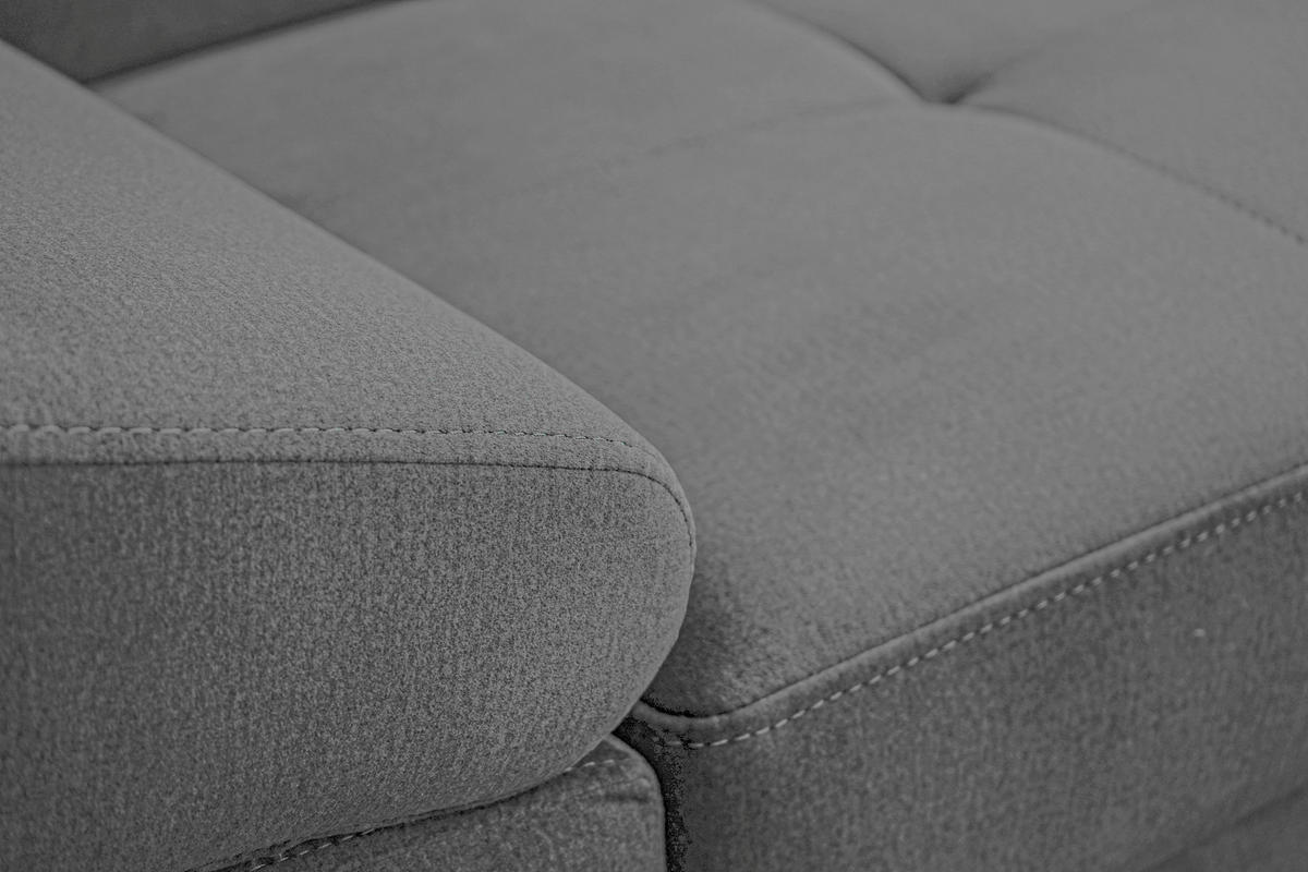 ECKSOFA  in Webstoff Grau  - Chromfarben/Grau, MODERN, Textil/Metall (278/205cm) - Stylife