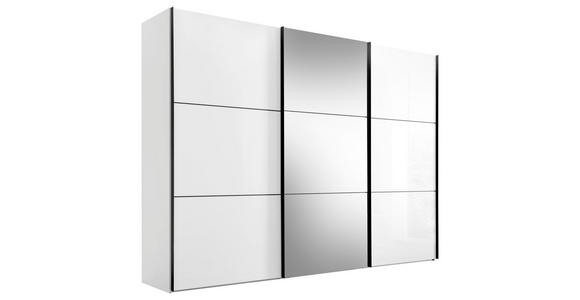 SCHWEBETÜRENSCHRANK 249/222/68 cm 3-türig Weiß - Schwarz/Weiß, KONVENTIONELL, Glas/Holzwerkstoff (249/222/68cm) - Moderano