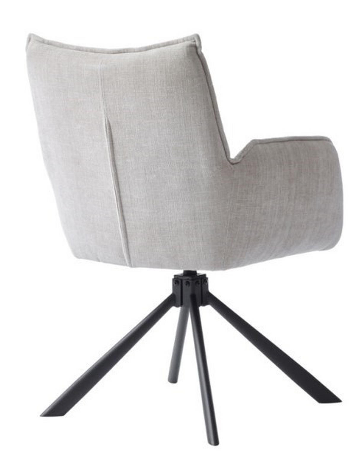 SNURRSTOL  i chenille svart, beige  - beige/svart, Design, metall/textil (59/87/65cm) - Niels Andersson