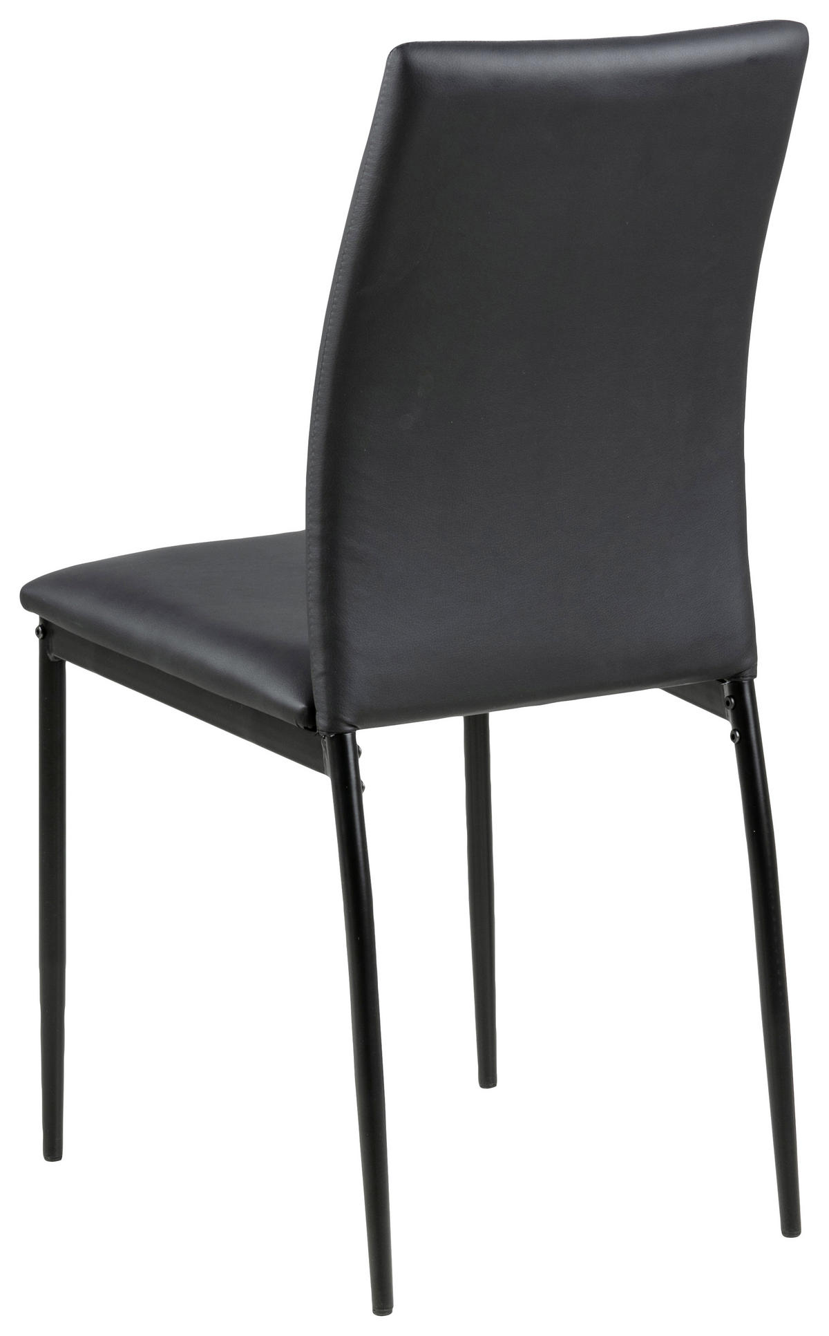 STUHL Lederlook Schwarz  - Schwarz, KONVENTIONELL, Textil/Metall (43,5/92,0/53,0cm) - Livetastic