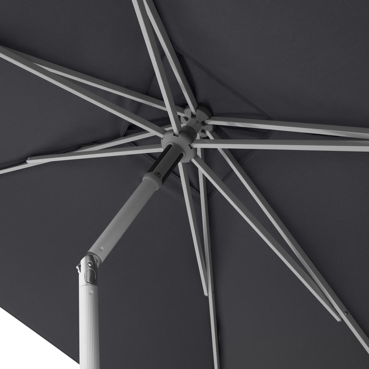 SONNENSCHIRM  200/250 cm  - Anthrazit/Silberfarben, Konventionell, Textil/Metall (200/250cm) - Doppler