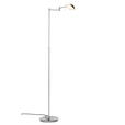 LESELEUCHTE 25/146 cm   - Silberfarben/Weiß, KONVENTIONELL, Kunststoff/Metall (25/146cm) - Novel
