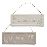 DEKOSCHILD 28/10 cm  - Beige/Creme, Basics, Metall (28/10cm)