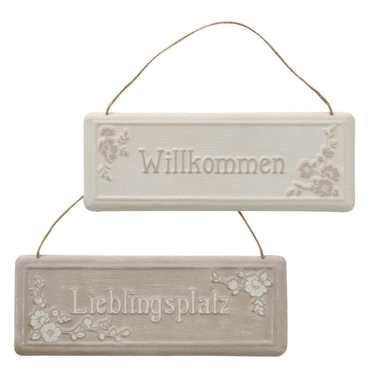 DEKOSCHILD 28/10 cm  - Beige/Creme, Basics, Metall (28/10cm)