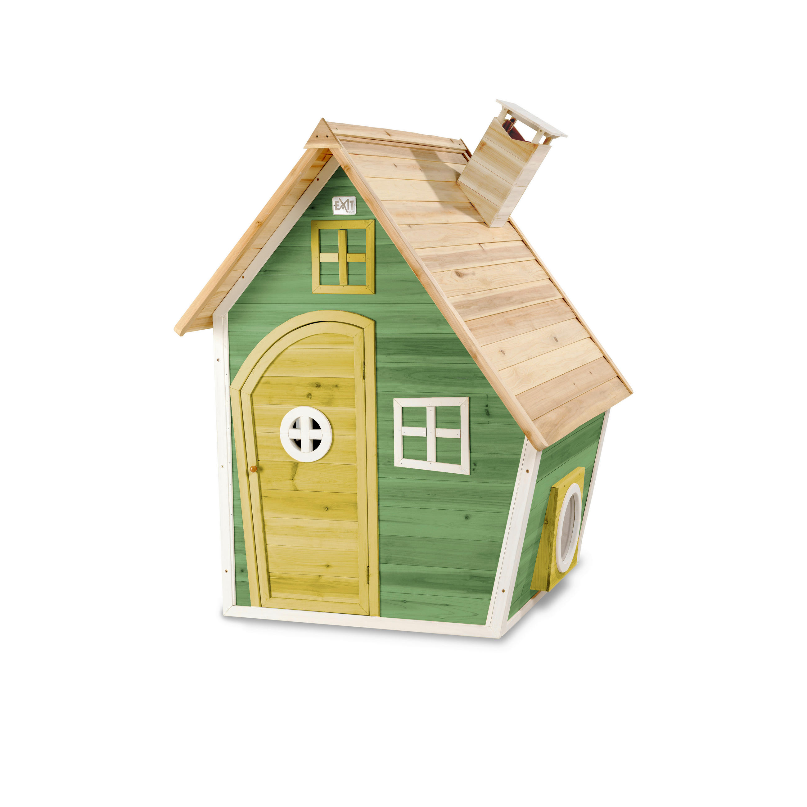 SPIELHAUS  - Grün, KONVENTIONELL, Holz (128/108/171cm) - EXIT Toys