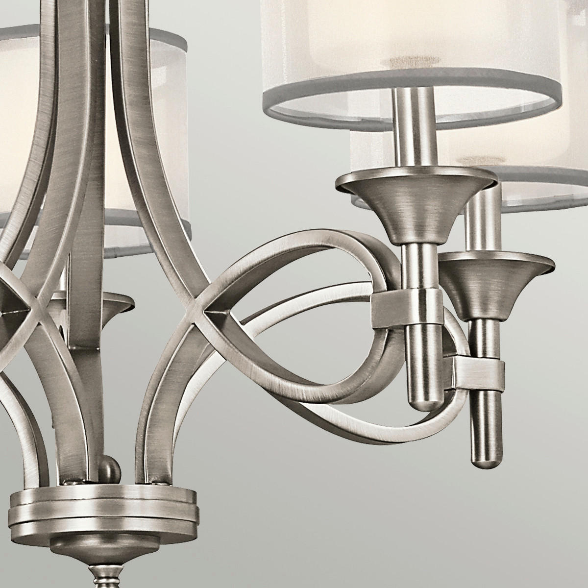 LESTENEC  Elstead Lacey      63.5/75.6 cm      E14 - srebrne barve, Konvencionalno, kovina/steklo (63.5/75.6cm) - Elstead Lighting