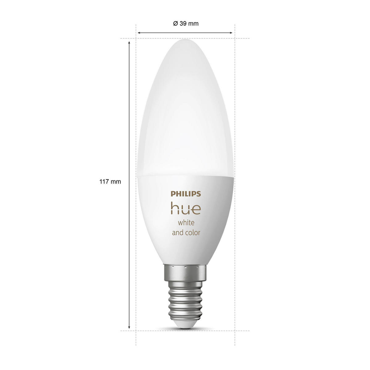 LED-LEUCHTMITTEL   E14 4 W  - Weiss, Basics, Kunststoff (3,9/10,6cm) - Philips HUE