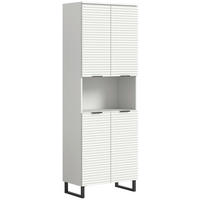 VISOKA OMARA 70/193/34 cm  - črna/bela, Moderno, kovina/leseni material (70/193/34cm) - MID.YOU