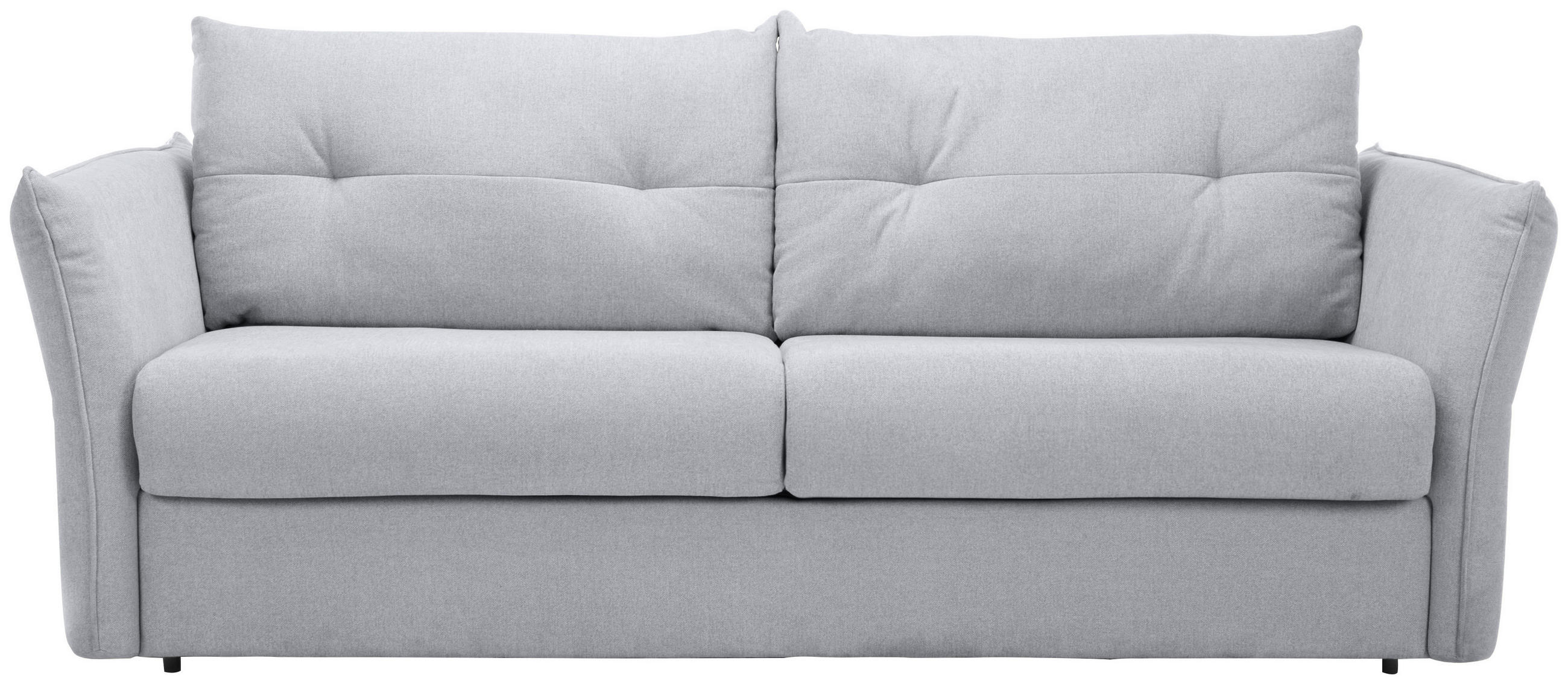 SCHLAFSOFA Webstoff Hellgrau  - Hellgrau/Schwarz, KONVENTIONELL, Kunststoff/Textil (220/89/104cm) - Carryhome