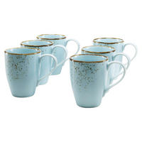SET KAFFEMUGGAR 6 delar  - pastellblå, Trend, keramik (300ml) - Creatable