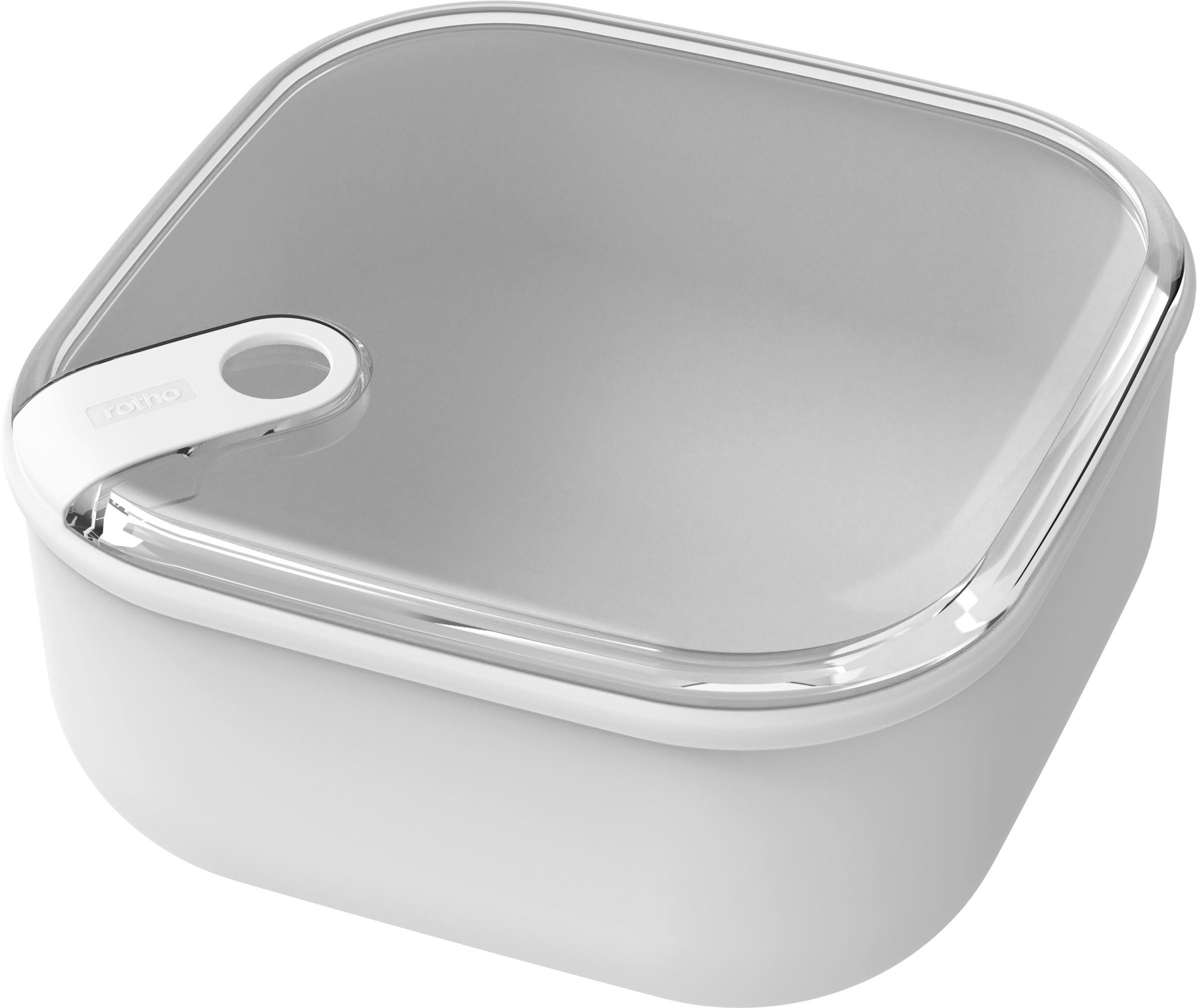 FRISCHHALTEDOSE 0,425 L  - Transparent/Weiß, KONVENTIONELL, Kunststoff (12/12/7,2cm) - Rotho